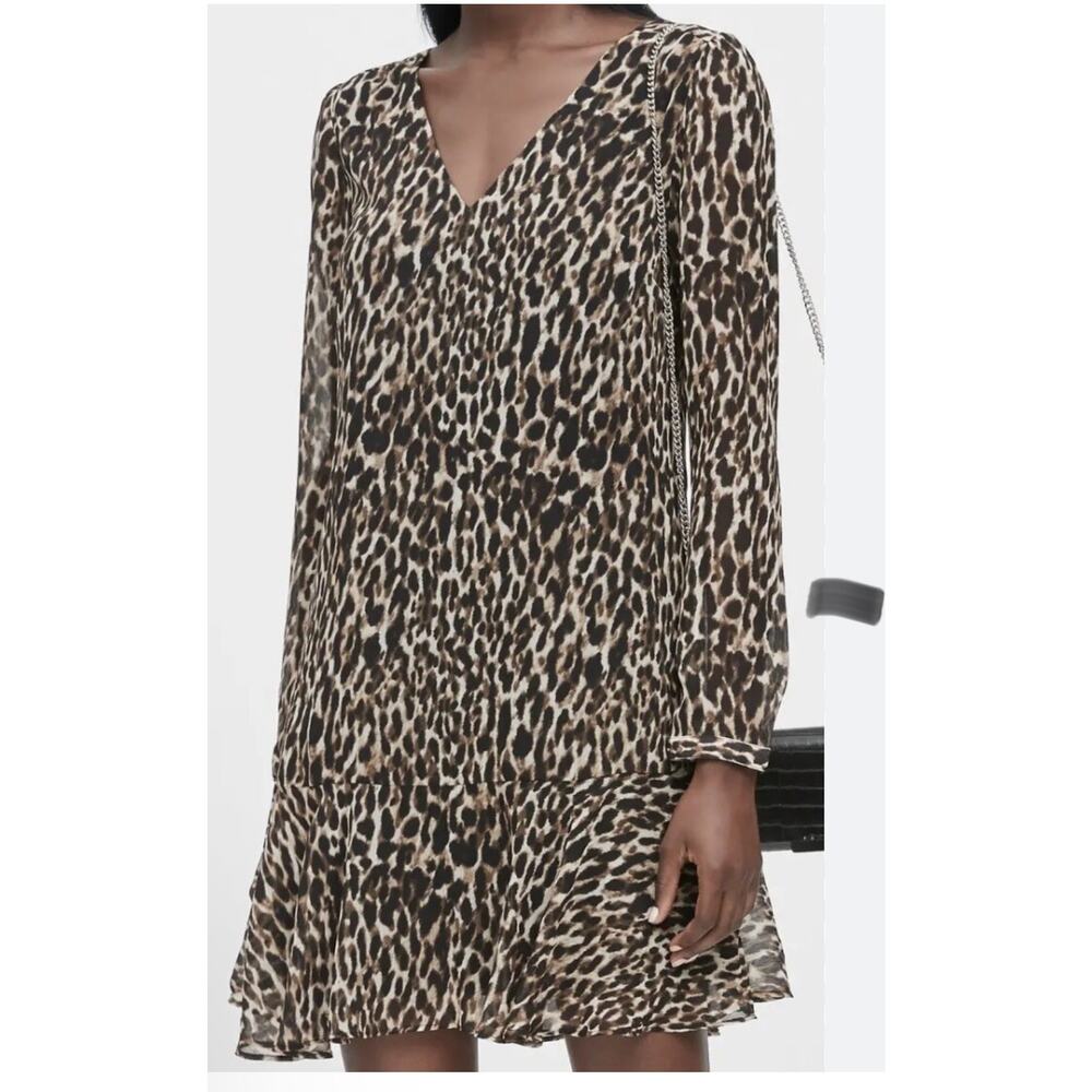 Banana Republic Leopard Print Dress Women size 4